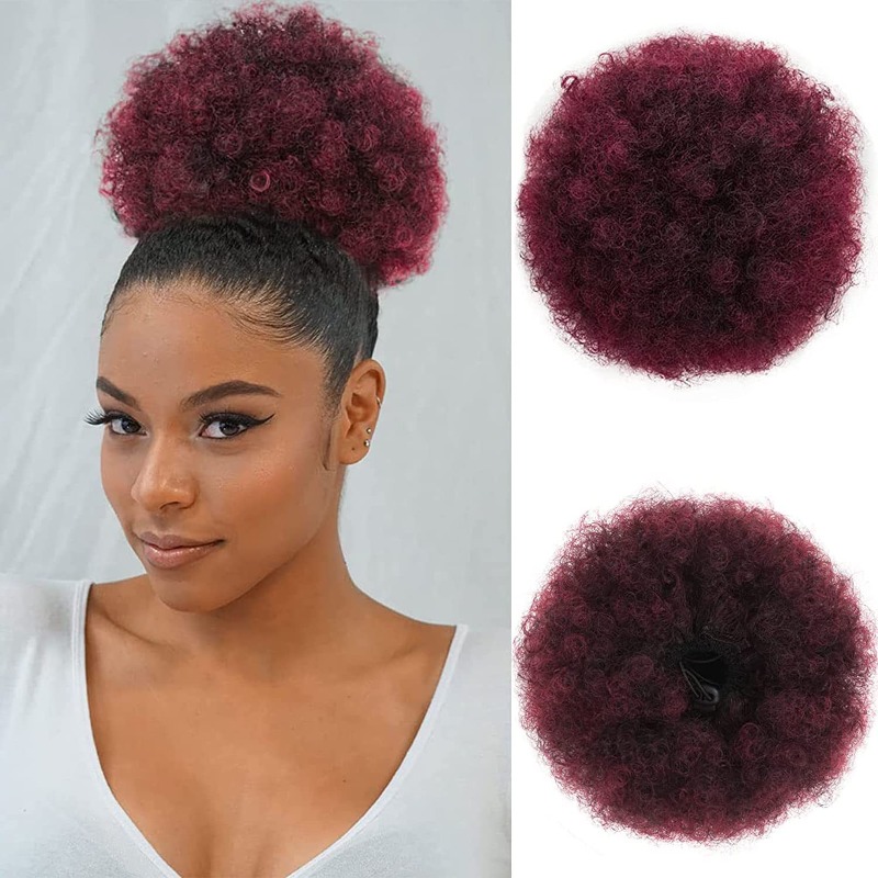 Drawstring Afro Puff Bun | 8 I - Drawstring Afro Curly Puff Ponytail review and price