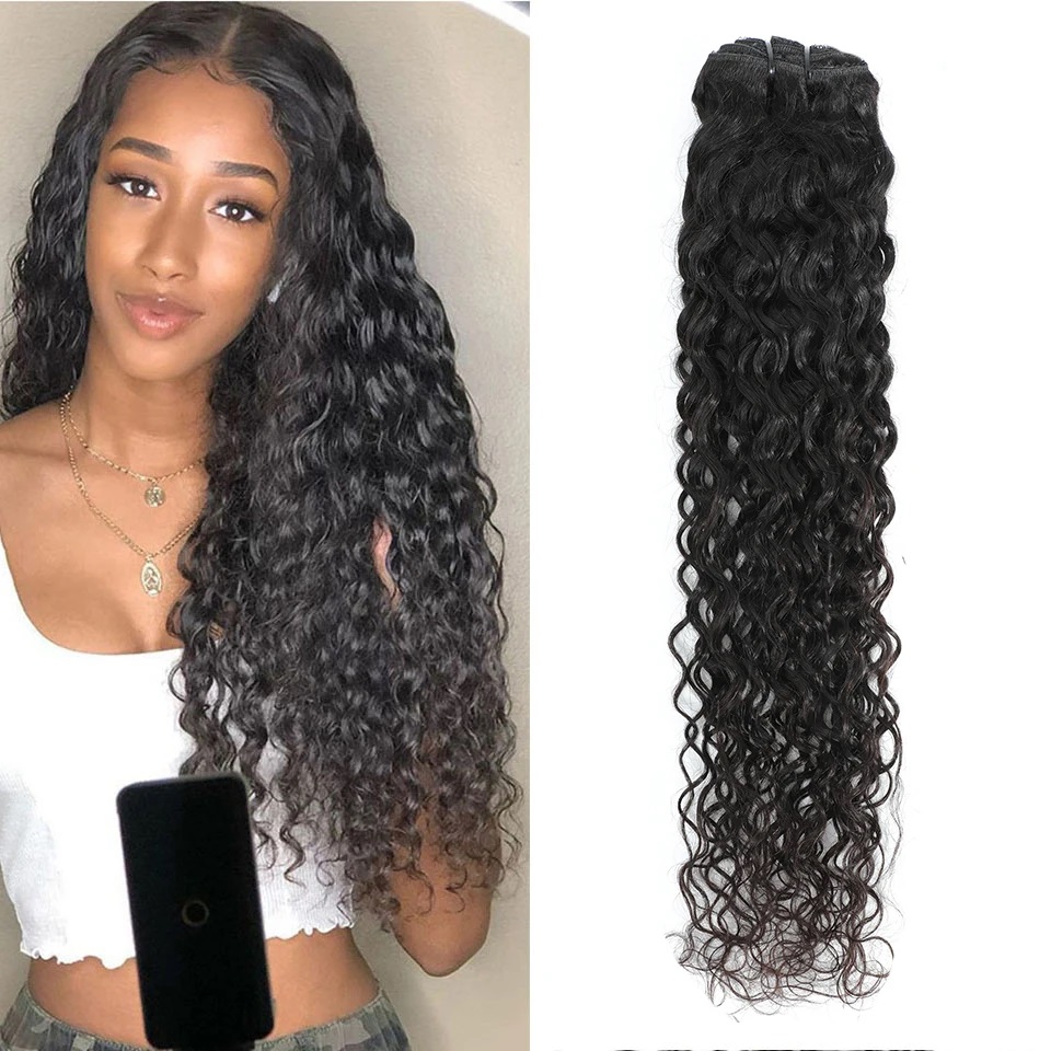 Water Wave Clip In Hair Extens - Seamless Clip In Hair Extensions Human Hair review and price