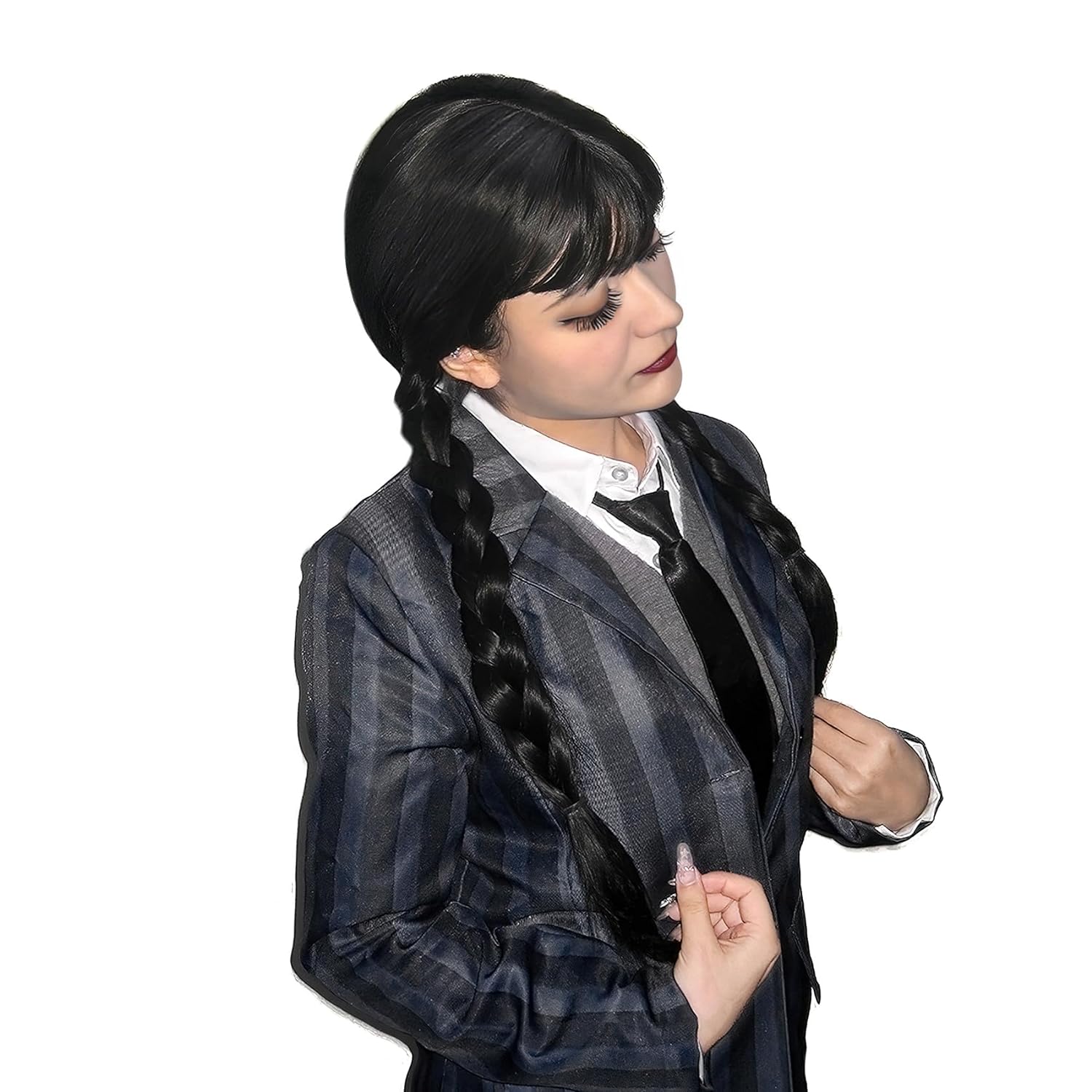 Long Black Braided Wig Widnesd - Synthetic Braided Wigs For Black Women review and price