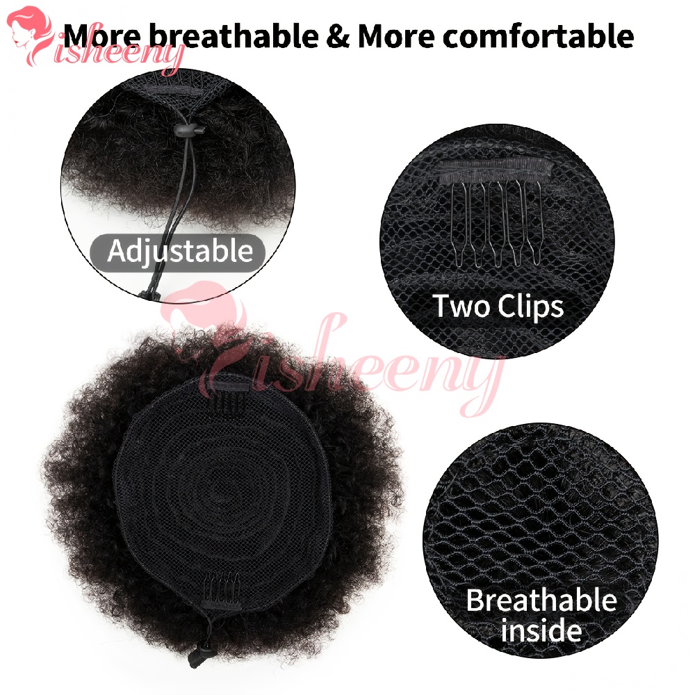 Isheeny Kinky Curly Afro Puff  - Drawstring Afro Curly Puff Ponytail review and price