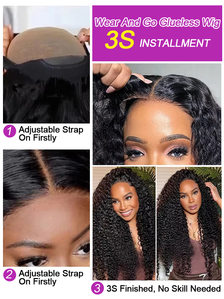 Deep Water Wave Wigs 13x4 HD T - Water Wave Bulk Human Hair For Braiding review and price