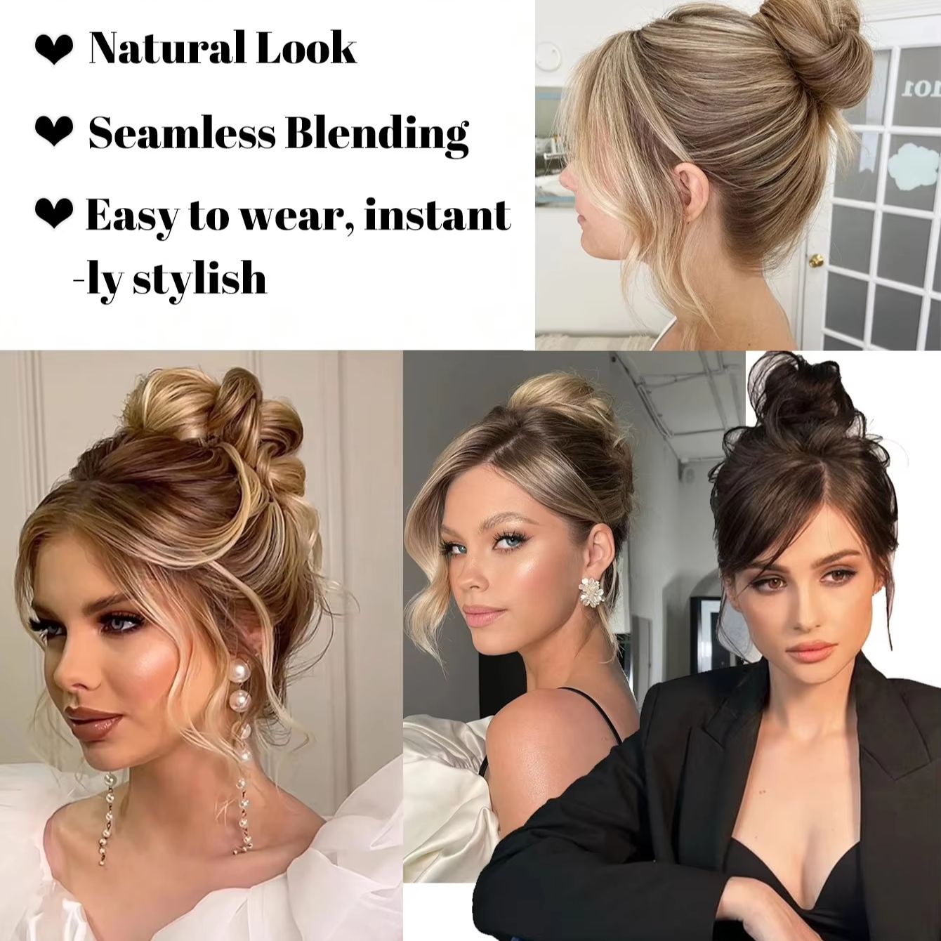 Synthetic Mini Claw Clip in Me - Claw Clip Messy Bun Hair Piece review and price